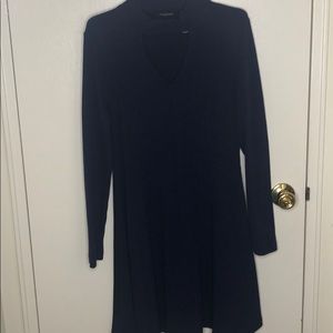 Navy a line dress